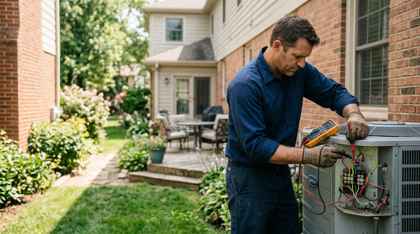 HVAC technician working near East Hampton, CT